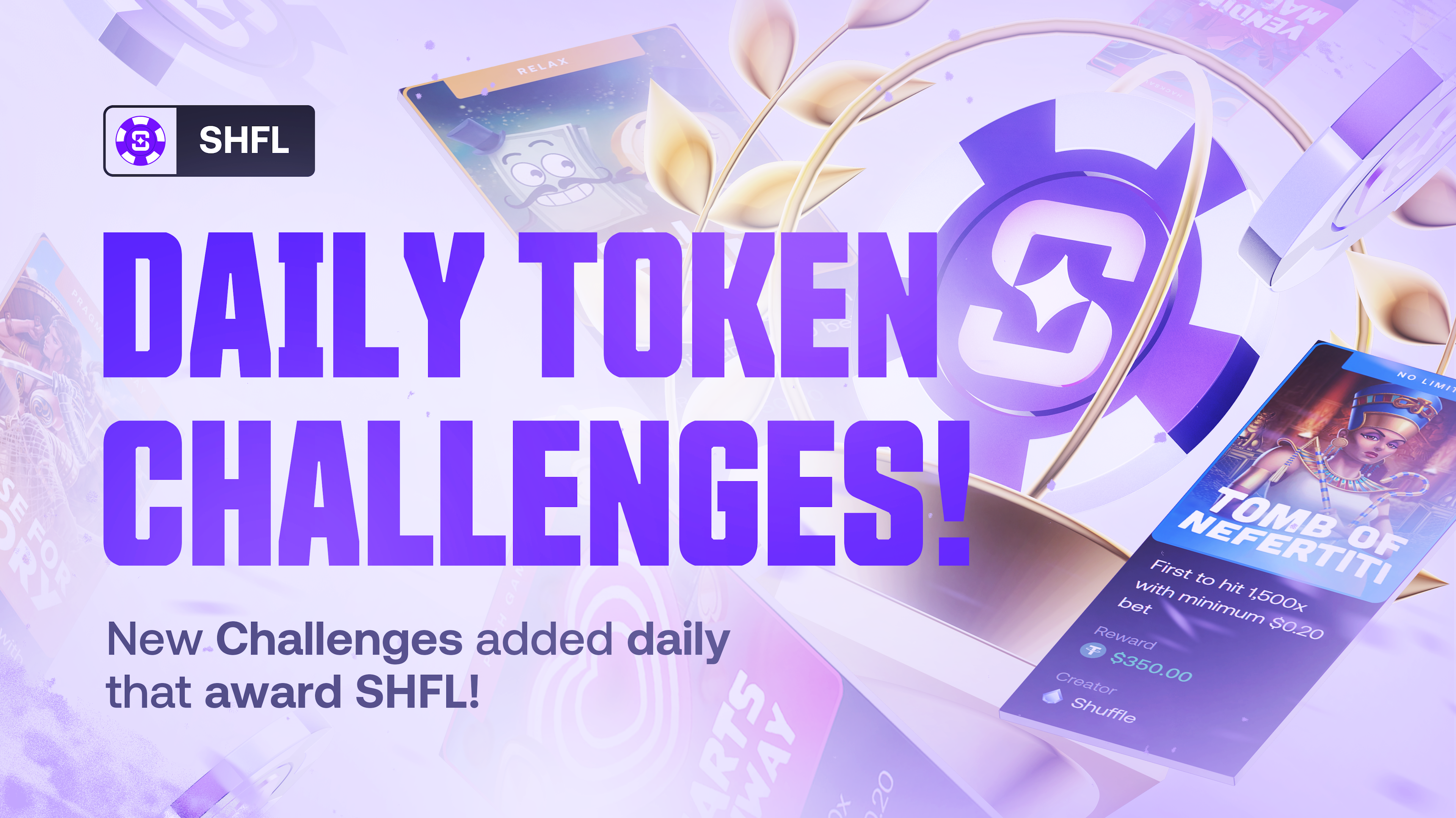 Beat a Challenge and earn an instant reward on Shuffle.com!