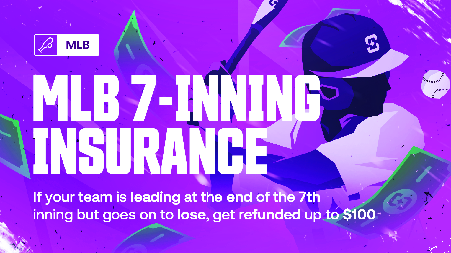 MLB 7-inning Insurance sports promotion on Shuffle.com.