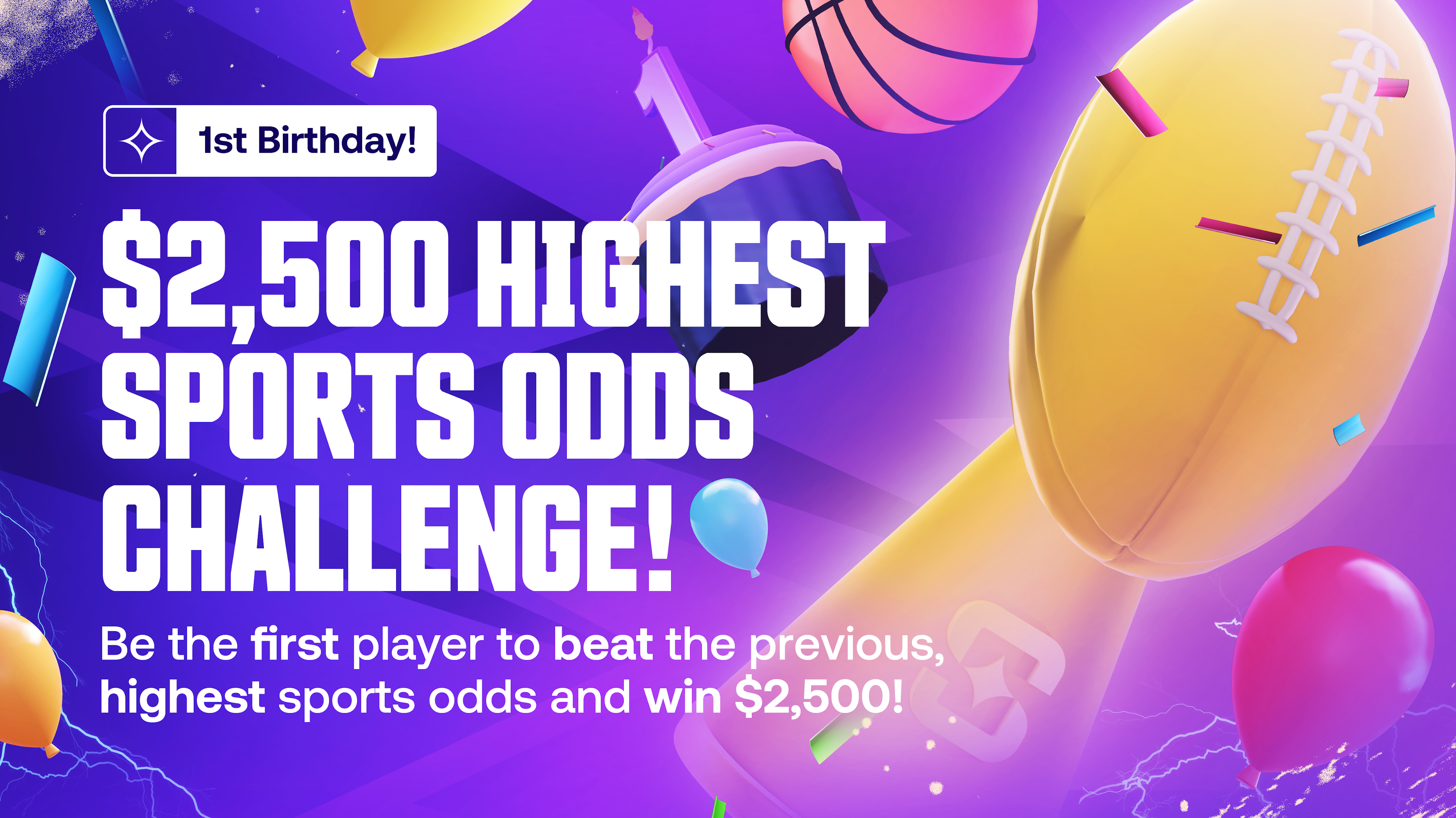 Beat the previous, highest sports odds payout and win $2,500!