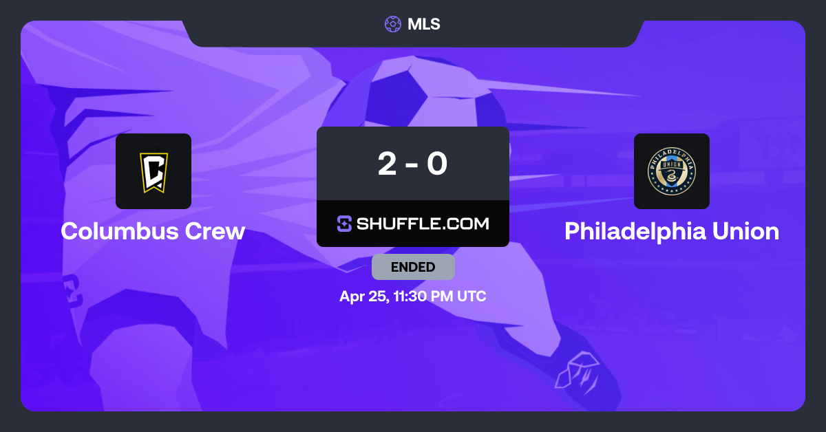 Bet Columbus Crew vs Philadelphia Union | Shuffle - VIP Crypto Casino