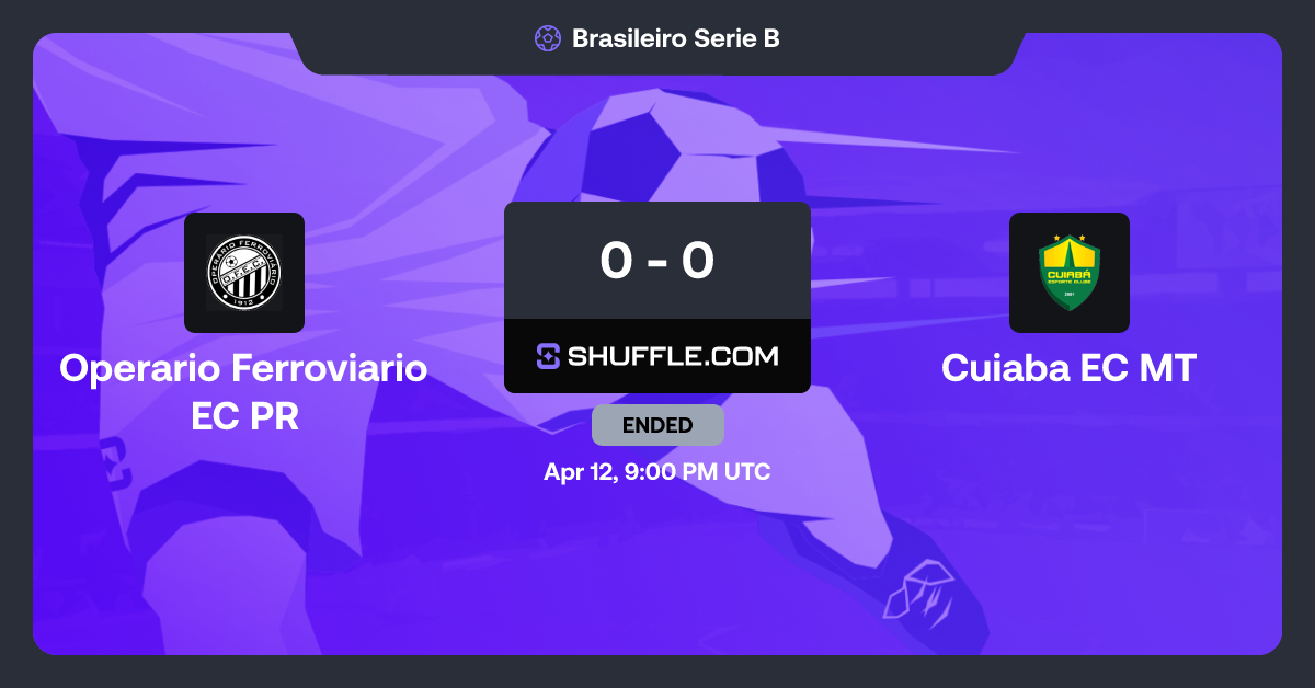 Operario Ferroviario EC PR vs Cuiaba EC MTにベットする | Shuffle - VIP仮想通貨カジノ