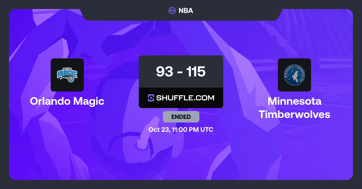 Orlando Magic vs Minnesota Timberwolves Odds & Betting | Shuffle - VIP ...